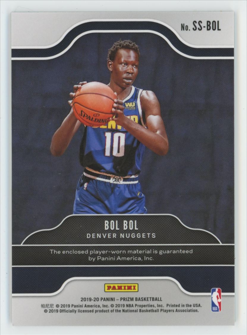 Bol Bol 2019 Panini Prizm Sensational Jersey #SS-BOL Denver Nuggets