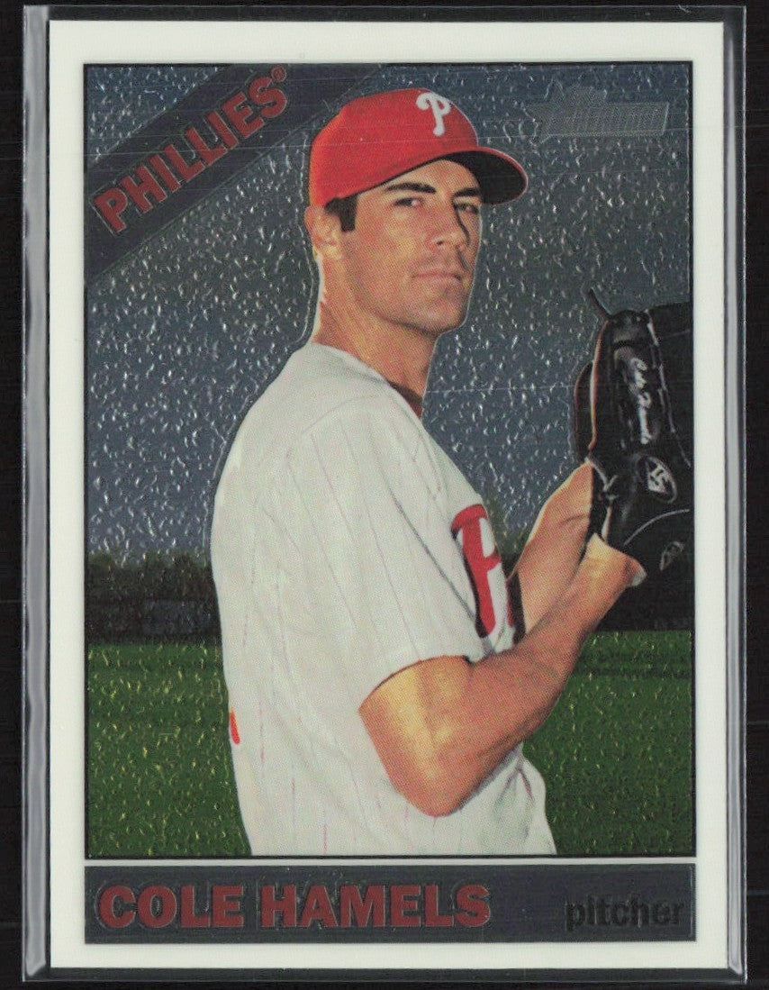 Cole Hamels 2015 Topps Heritage Chrome /999 #THC-490 Philadelphia Phillies
