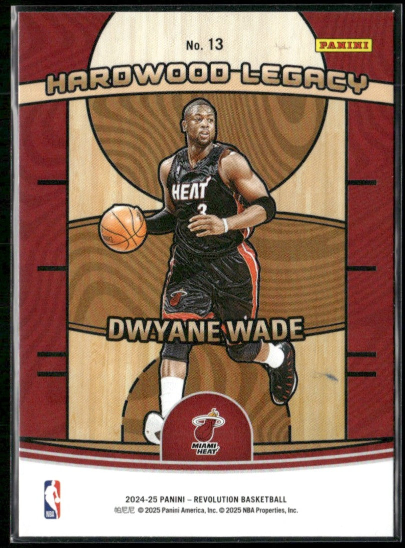 Dwyane Wade 2024 Panini Revolution Hardwood Legacy #13 Miami Heat