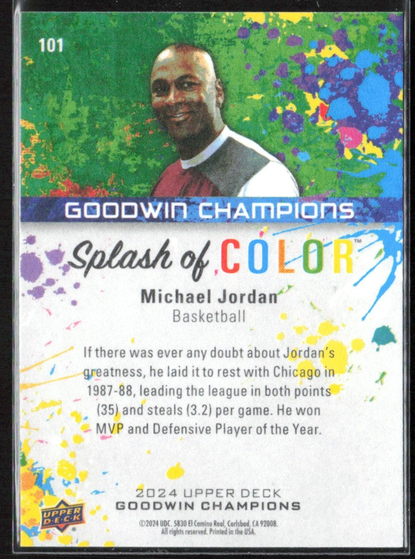 Michael Jordan 2024 Upper Deck Goodwin Champions Splash of Color #101