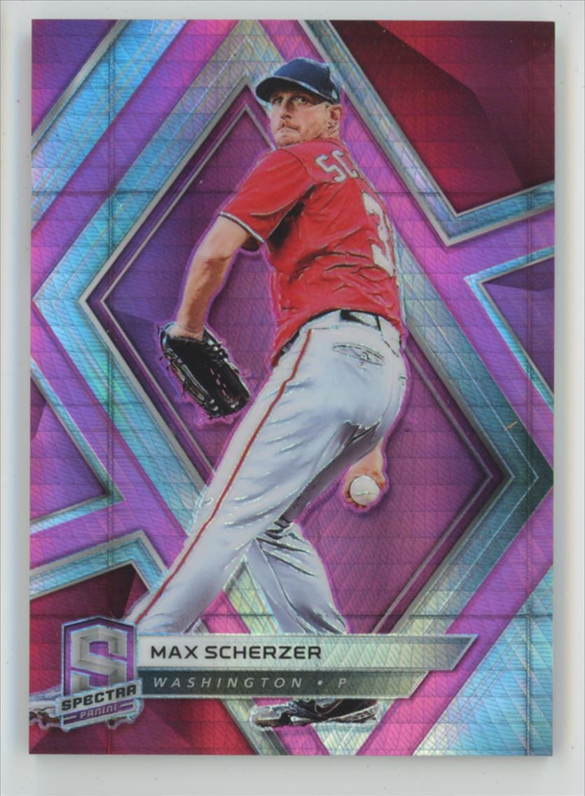 Max Scherzer 2019 Panini Spectra Pink Prizm /75 #31 Washington Nationals