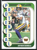 Jayden Daniels 2024 Panini Score Protential RC #3 Washington Commanders