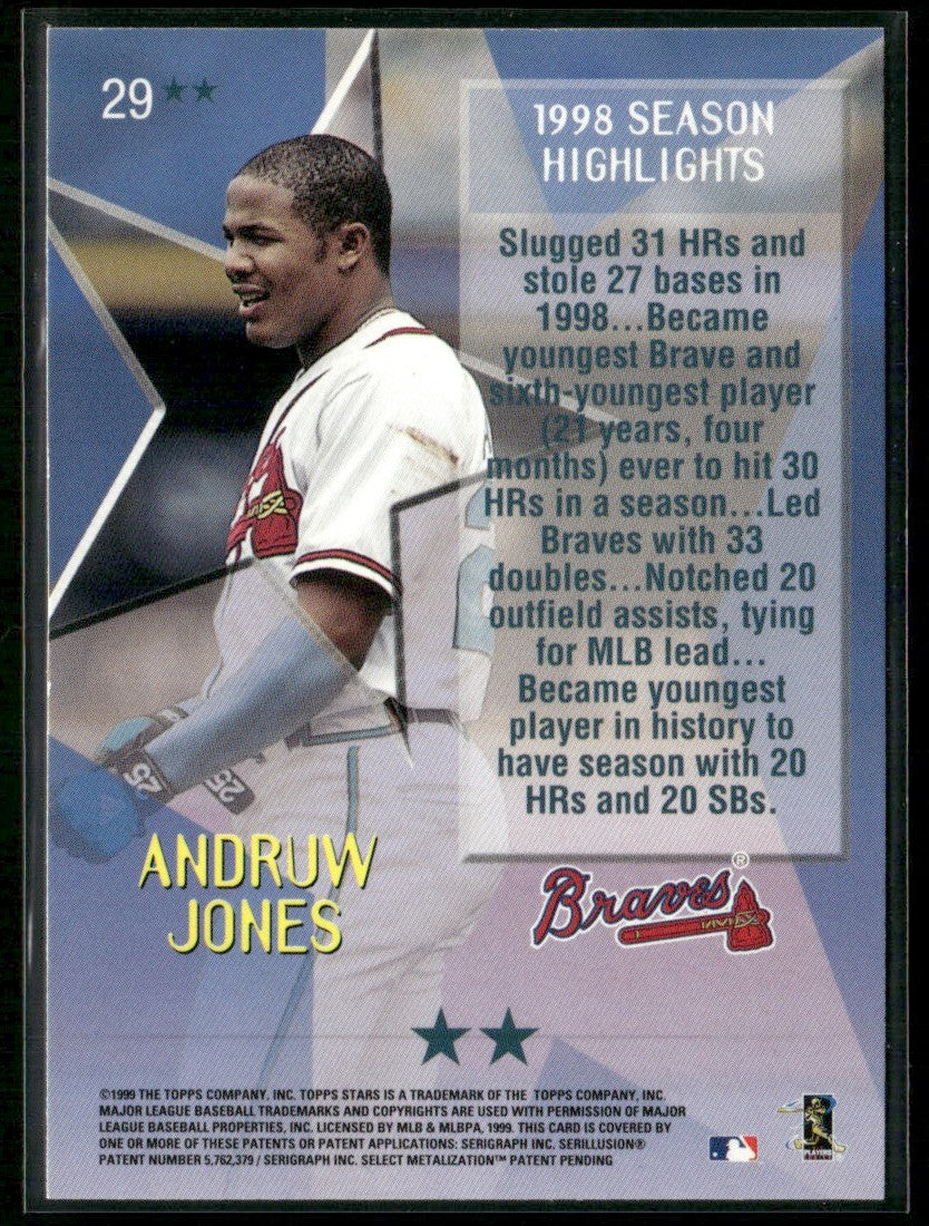 Andruw Jones 1999 Topps Stars #29 Atlanta Braves