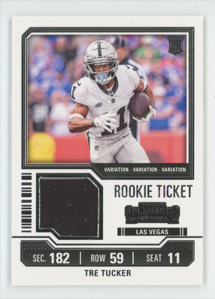 Tre Tucker 2023 Panini Contenders Rookie Ticket Variations RC Jersey #TS35V