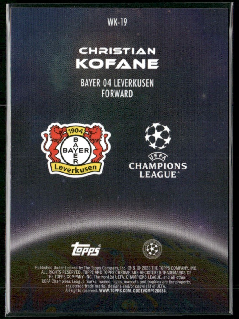 Christian Kofane 2025 Topps Chrome Wonderkids RC #WK-19