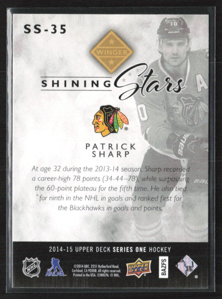 Patrick Sharp 2014 Upper Deck Shining Stars #SS-35 Chicago Blackhawks