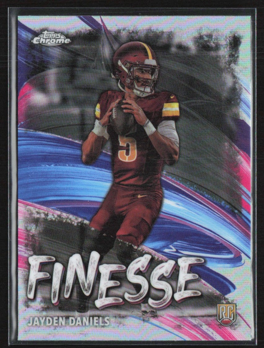 Jayden Daniels 2024 Topps Chrome Finesse Refractor RC #F-3 Washington Commanders