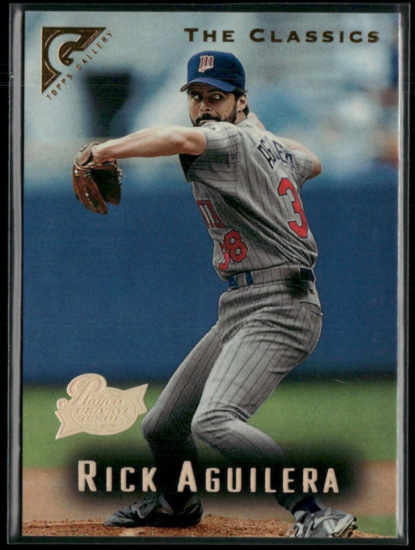 Rick Aguilera 1996 Topps Gallery Players Private Issue #65 Minnesota Twins