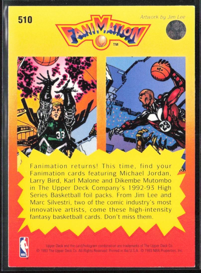 Larry Bird/Michael Jordan 1992 Upper Deck Fanimation #510