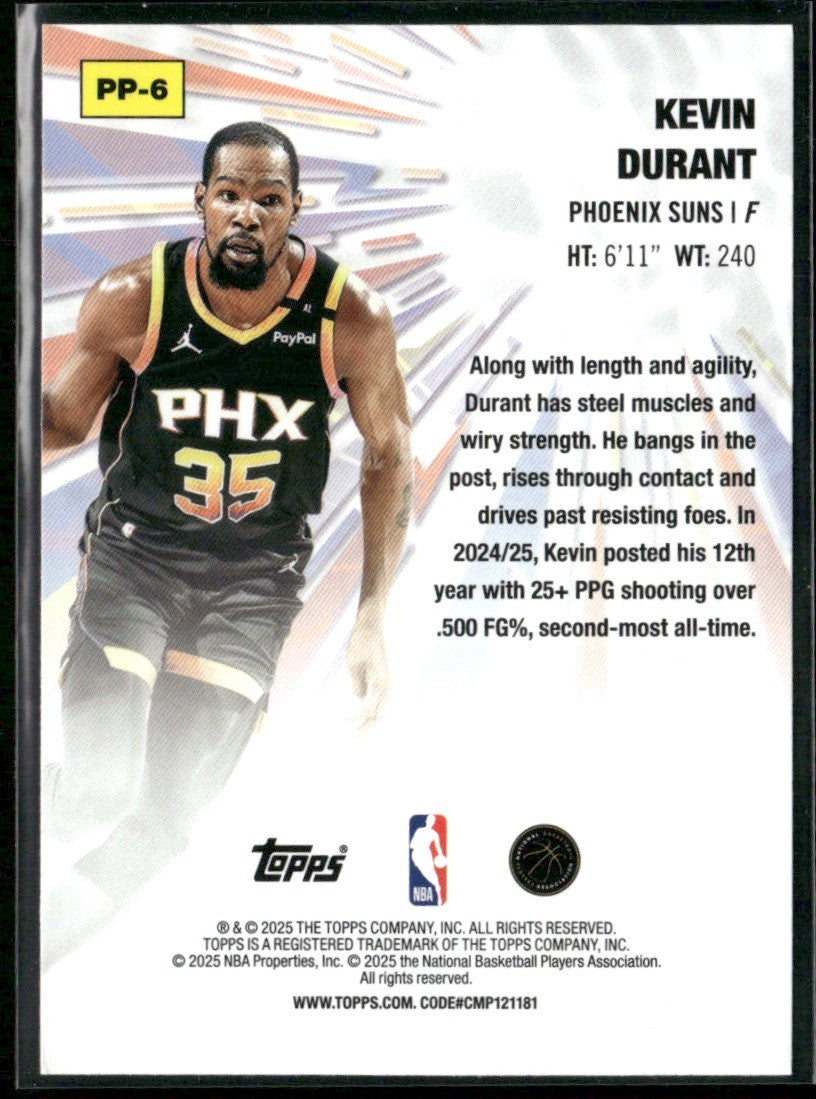 Kevin Durant 2025 Topps Power Players #PP-6 Phoenix Suns