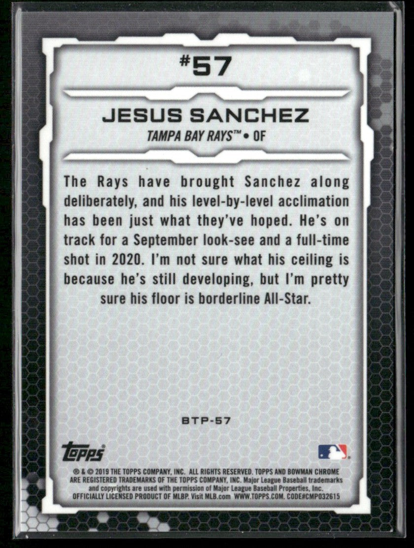 Jesus Sanchez 2019 Bowman Chrome Scouts Top 100 Atomic Refractors /150 #BTP-57