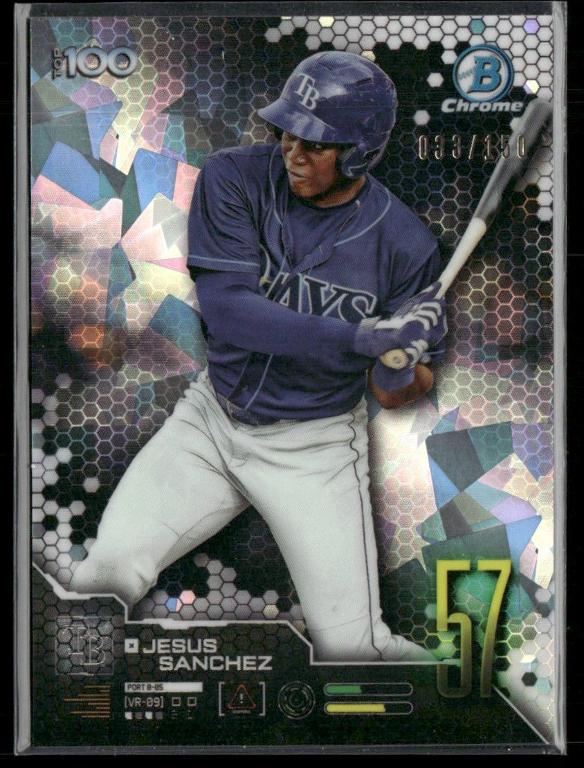 Jesus Sanchez 2019 Bowman Chrome Scouts Top 100 Atomic Refractors /150 #BTP-57