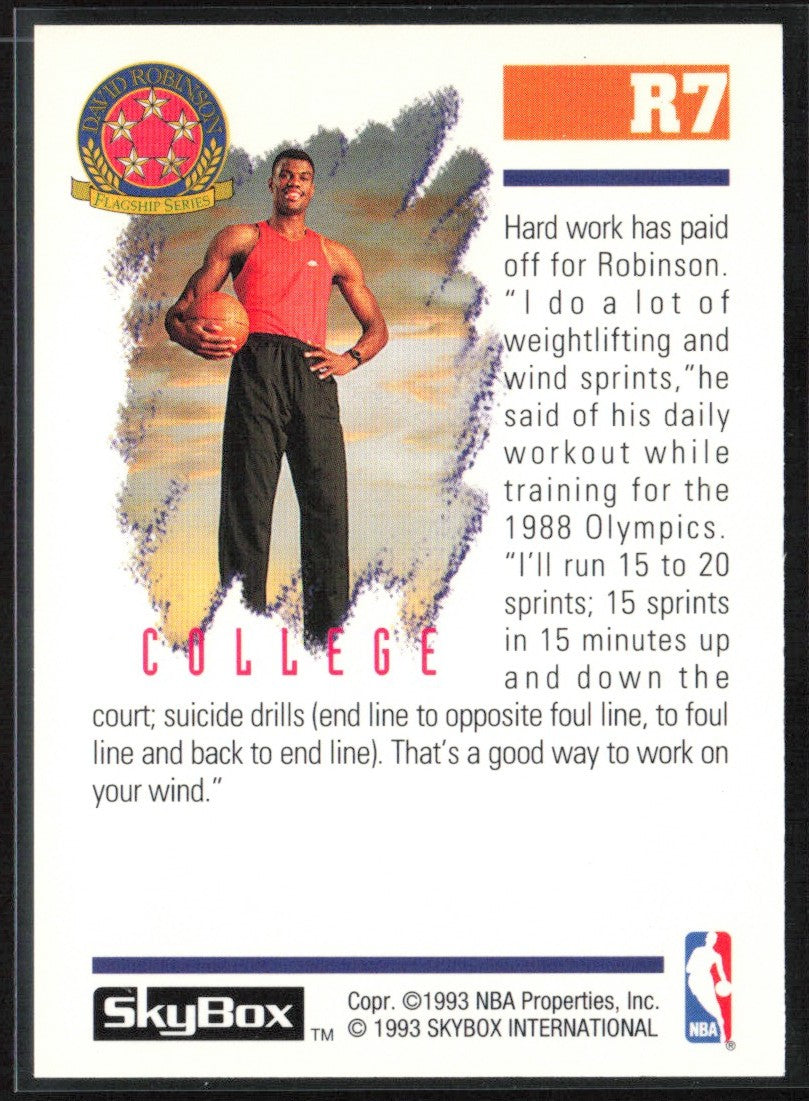 David Robinson 1992 SkyBox David Robinson Flagship Series College #R7