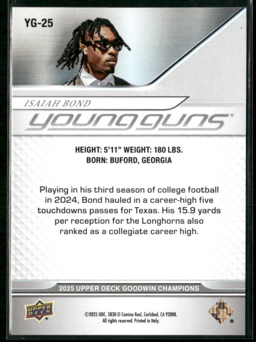 Isaiah Bond 2025 Upper Deck Young Guns #YG-25