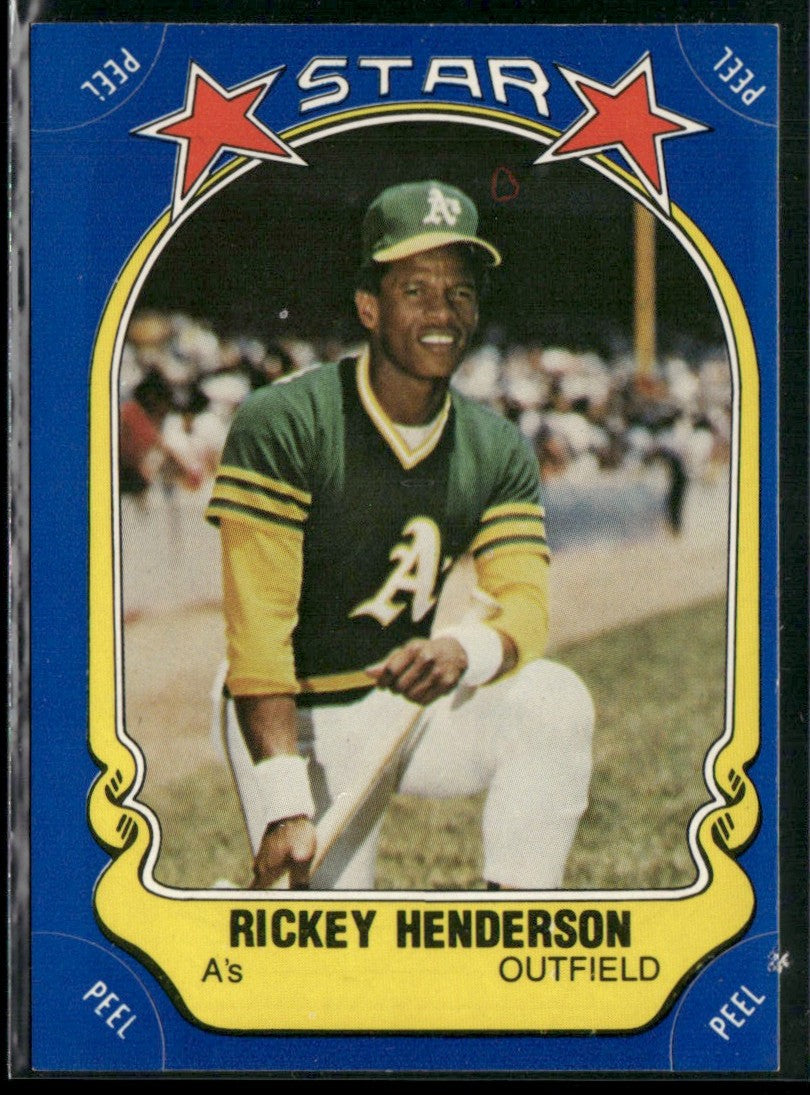 Rickey Henderson 1981 Fleer Star Stickers #54 Oakland Athletics