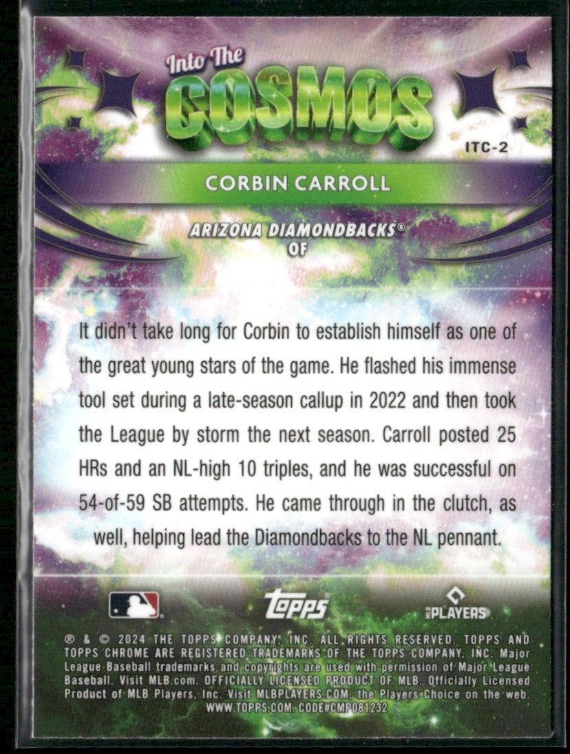 Corbin Carroll 2024 Topps Chrome Cosmic Into the Cosmos #ITC-2