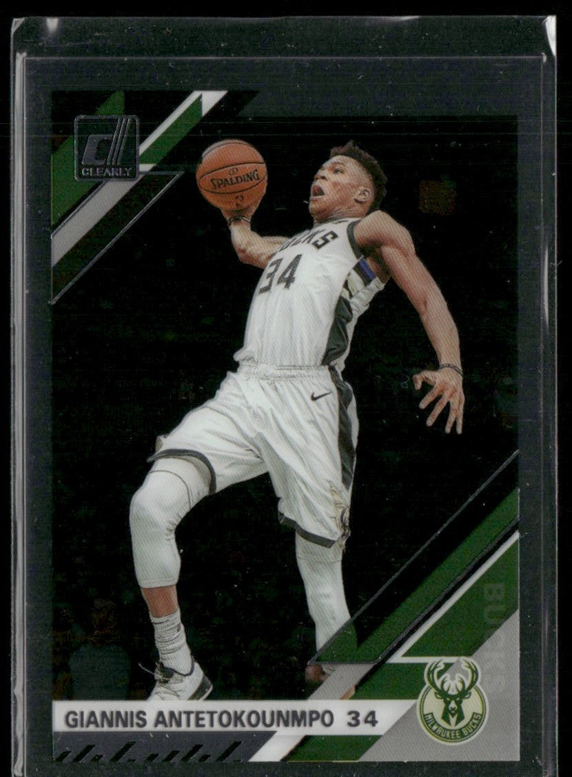 Giannis Antetokounmpo 2020 Panini Clearly Donruss #25 Milwaukee Bucks