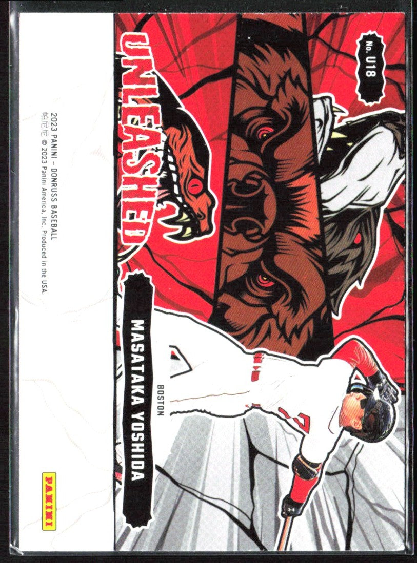 Masataka Yoshida 2023 Donruss Unleashed Pink Fireworks #U18 Boston Red Sox