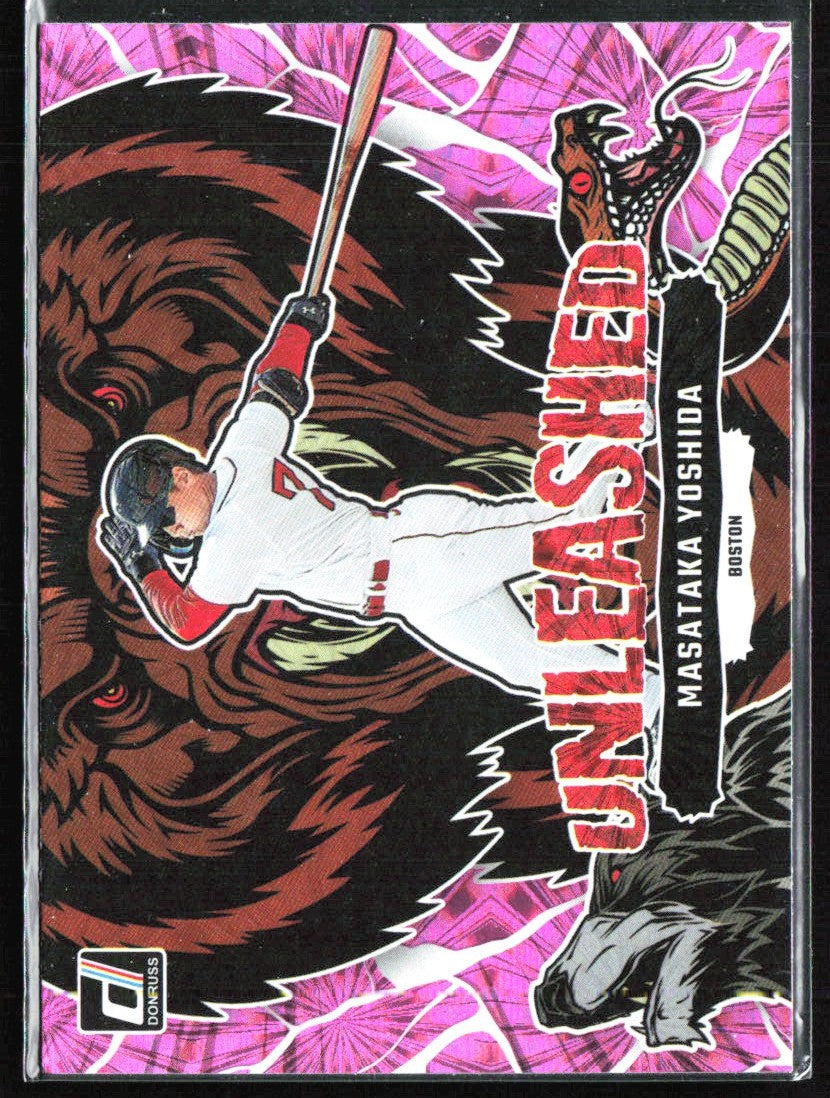 Masataka Yoshida 2023 Donruss Unleashed Pink Fireworks #U18 Boston Red Sox