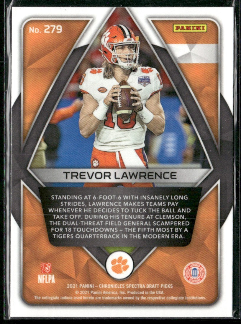 Trevor Lawrence 2021 Panini Chronicles Draft Picks Spectra RC #279
