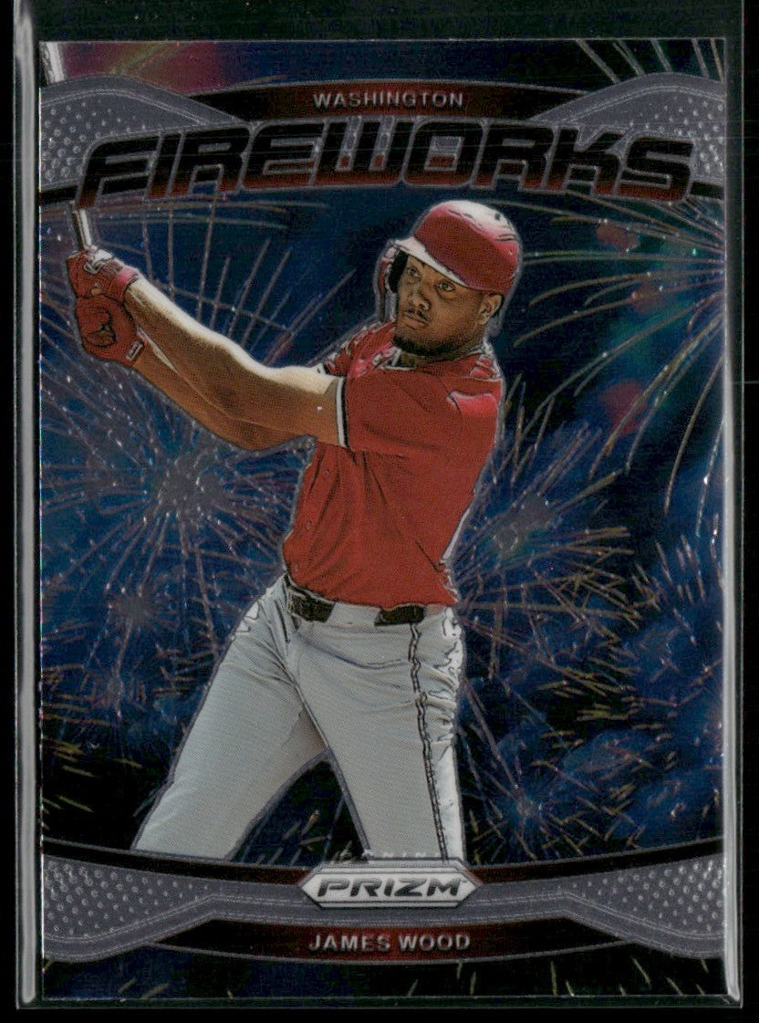 James Wood 2025 Panini Prizm Fireworks #19 Washington Nationals