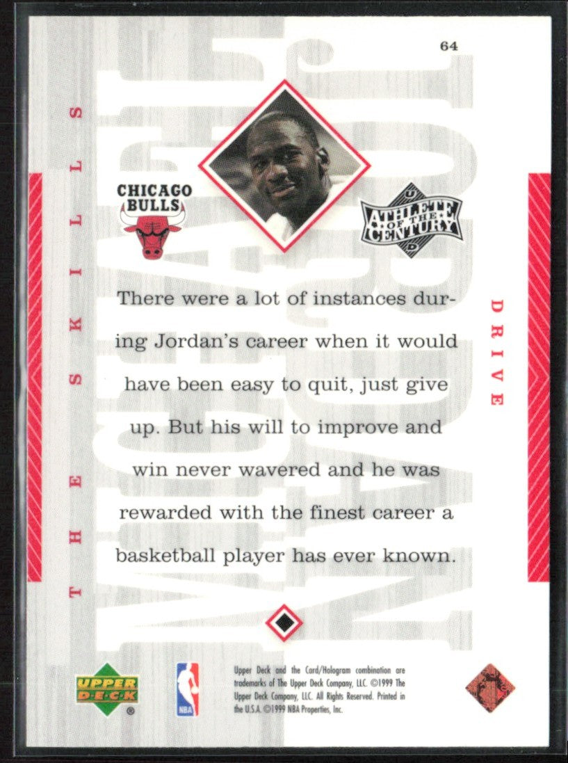 Michael Jordan 1999 Upper Deck Athlete of the Century #64 Chicago Bulls