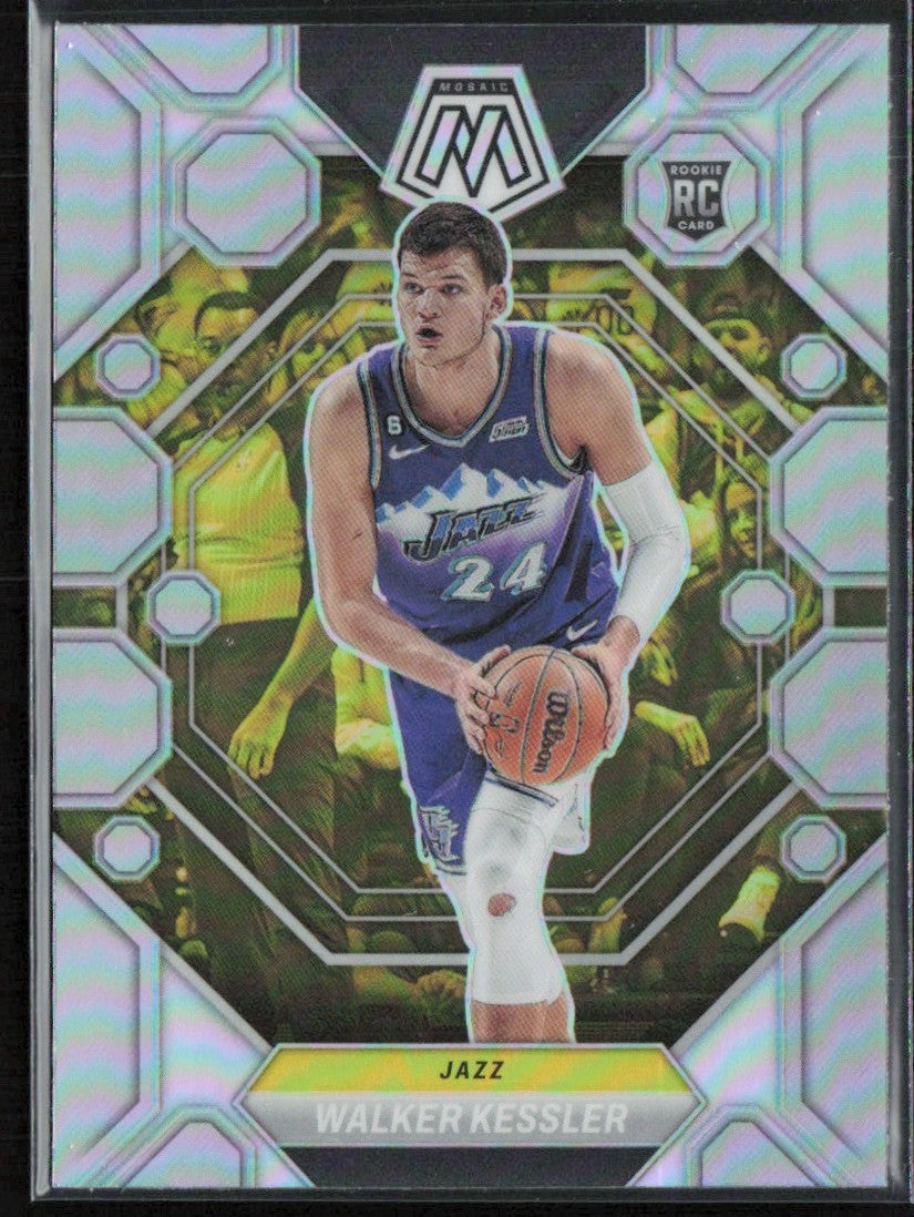Walker Kessler 2022 Panini Mosaic Silver Prizm RC #212 Utah Jazz