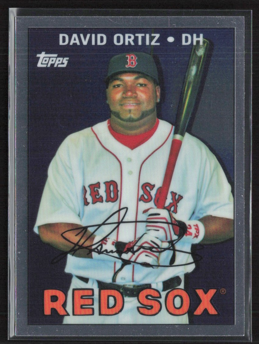 David Ortiz 2008 Topps Chrome Trading Card History AUTO #TCHC34 Boston Red Sox