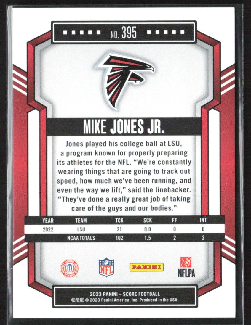 Mike Jones Jr. 2023 Score Circular RC /135 #395 Atlanta Falcons