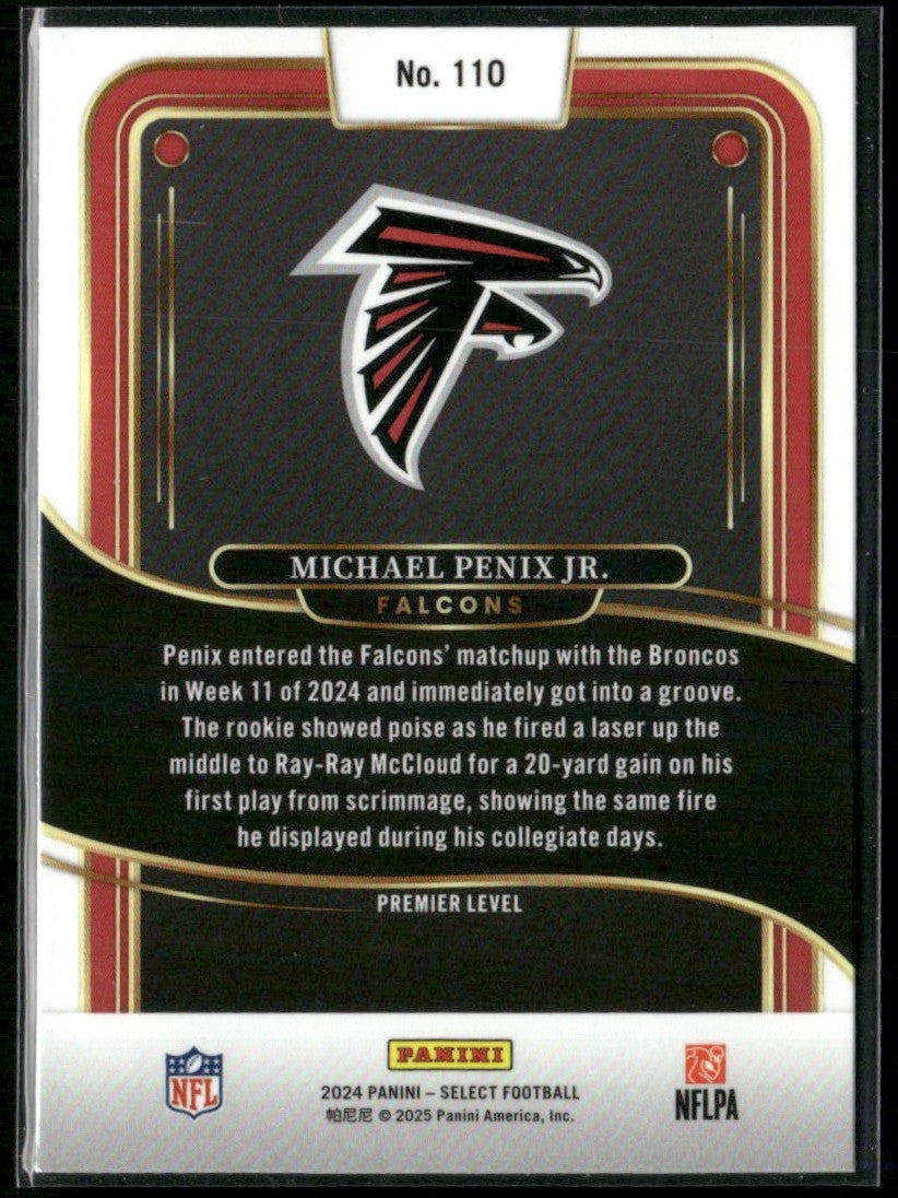 Michael Penix Jr. 2024 Panini Select Premier RC #110 Atlanta Falcons