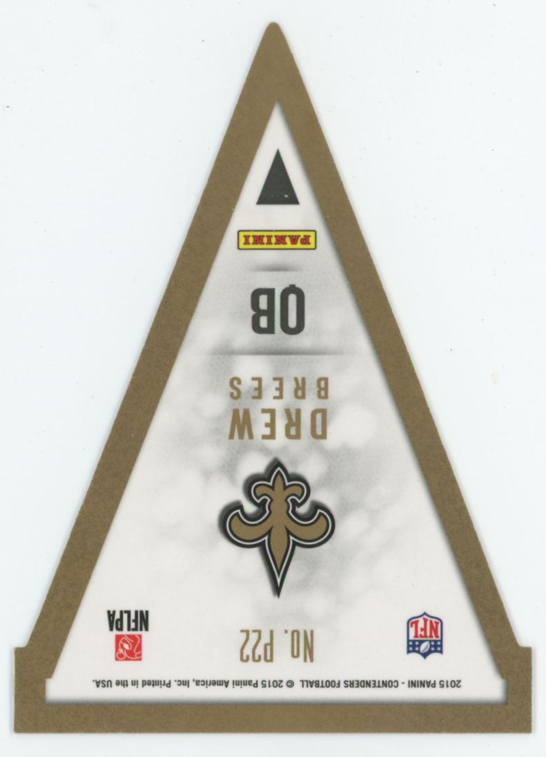 Drew Brees 2015 Panini Contenders Pennants #P22 New Orleans Saints