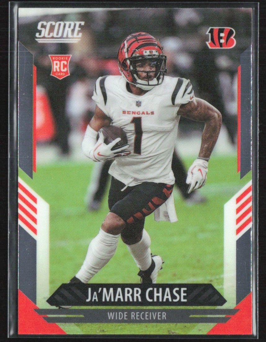 Ja'Marr Chase 2021 Panini Chronicles Score Update RC #412 Cincinnati Bengals