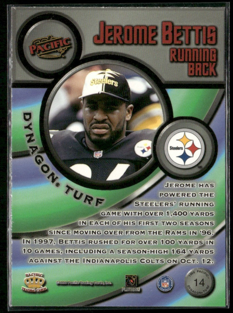 Jerome Bettis 1998 Pacific Dynagon Turf #14 Pittsburgh Steelers