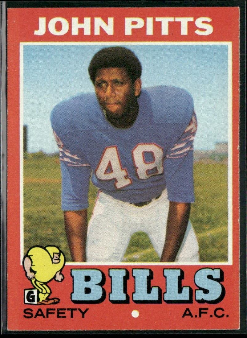 John Pitts 1971 Topps RC #163 Buffalo Bills