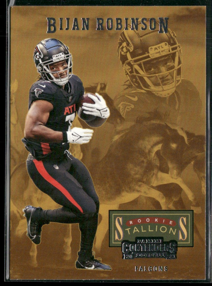 Bijan Robinson 2023 Panini Contenders Rookie Stallions RC #10 Atlanta Falcons