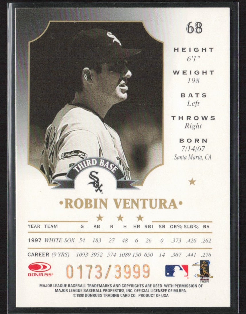 Robin Ventura 1998 Leaf Fractal Foundations /3999 #68 Chicago White Sox
