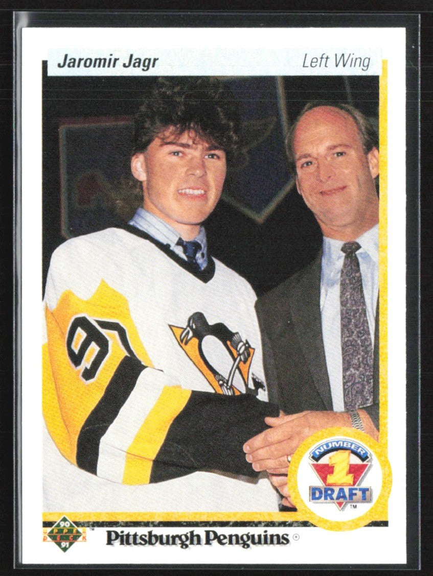 Jaromir Jagr 1990 Upper Deck First Round Draft Pick RC #356 Pittsburgh Penguins