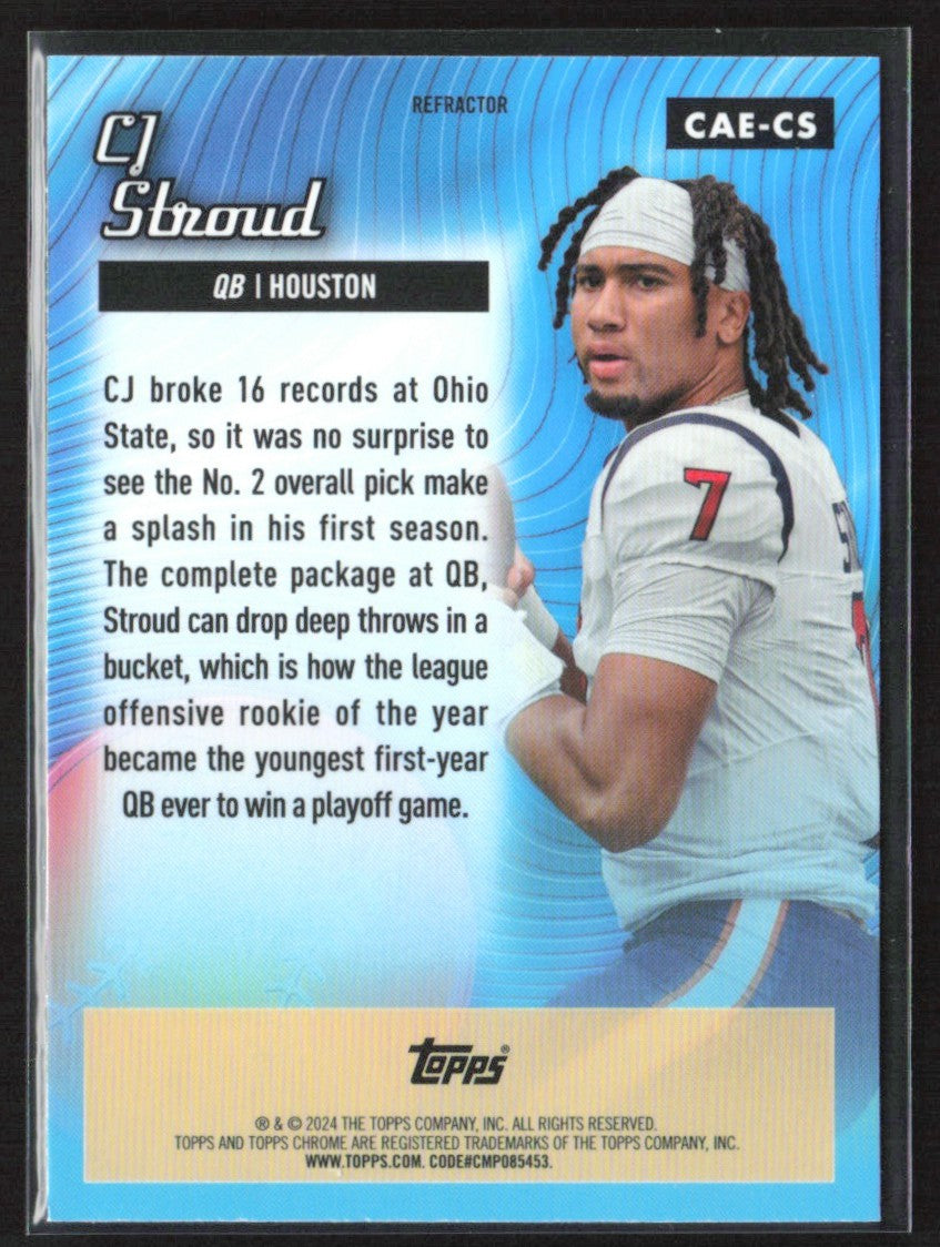 CJ Stroud 2024 Topps Chrome All-Etch Refractor #CAE-CS Houston Texans