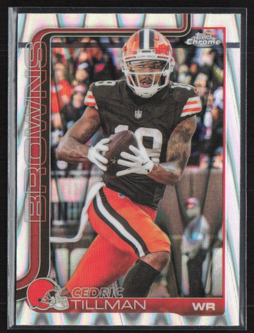 Cedric Tillman 2025 Topps Chrome RayWave Refractor #67 Cleveland Browns