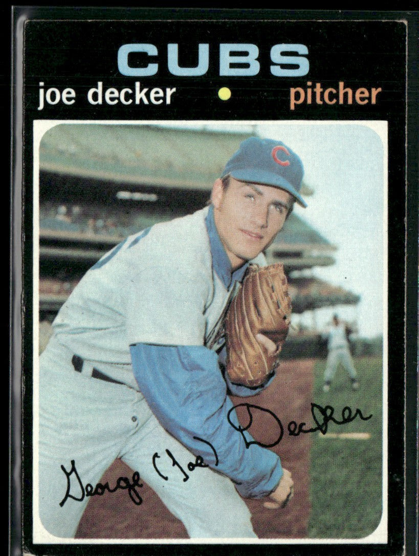 Joe Decker 1971 Topps RC #98 Chicago Cubs
