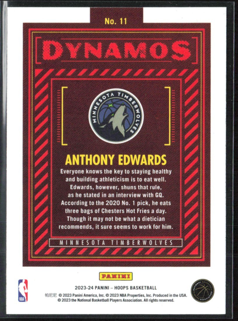 Anthony Edwards 2023 Hoops Dynamos #11 Minnesota Timberwolves