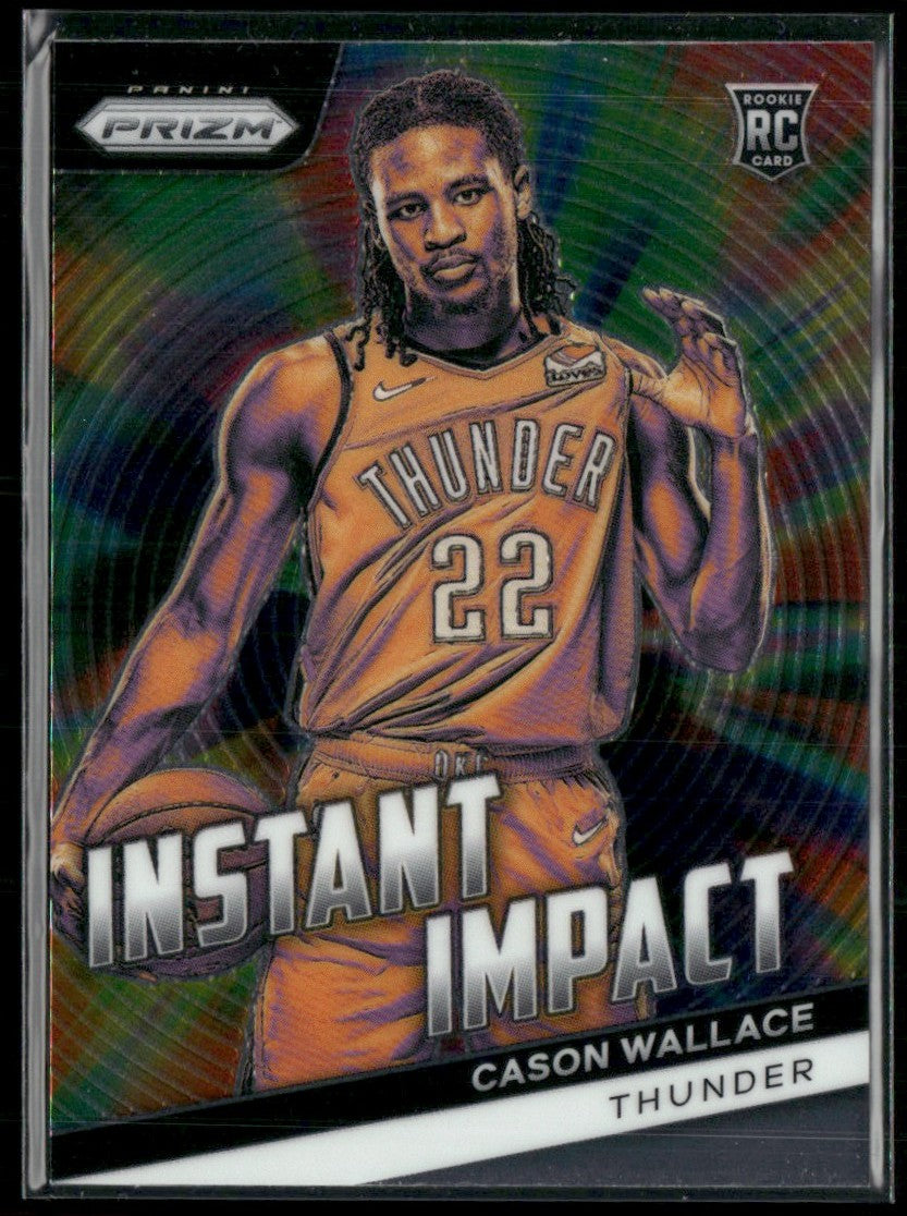 Cason Wallace 2023 Panini Prizm Instant Impact RC #15 Oklahoma City Thunder