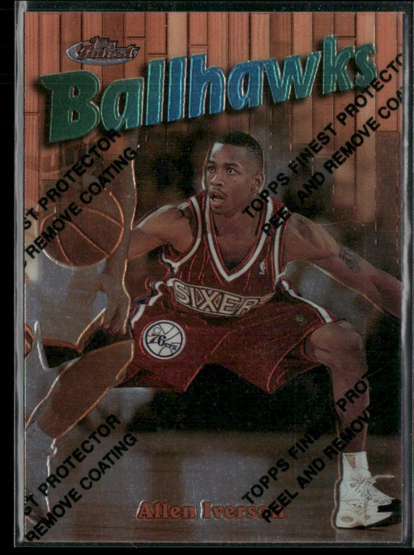 Allen Iverson 1996 Topps Finest Ballhawks #BH12 Philadelphia 76ers