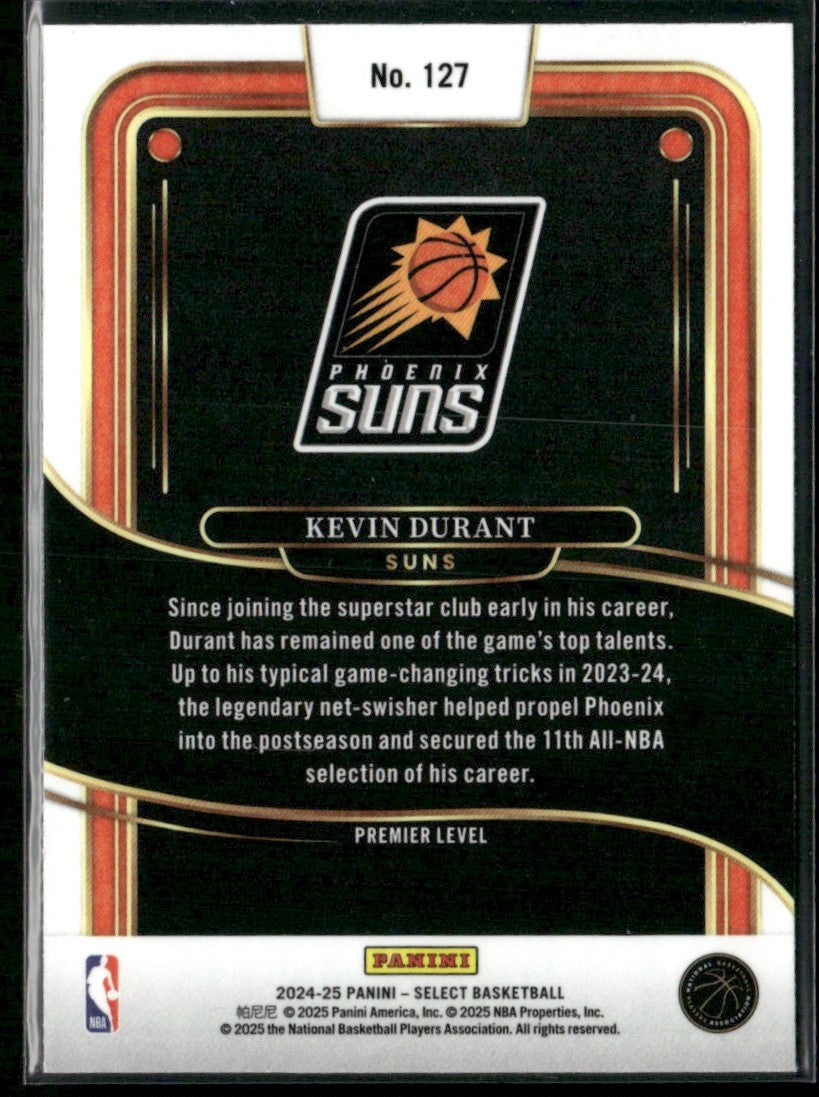 Kevin Durant 2024 Panini Select Premier Blue #127 Phoenix Suns