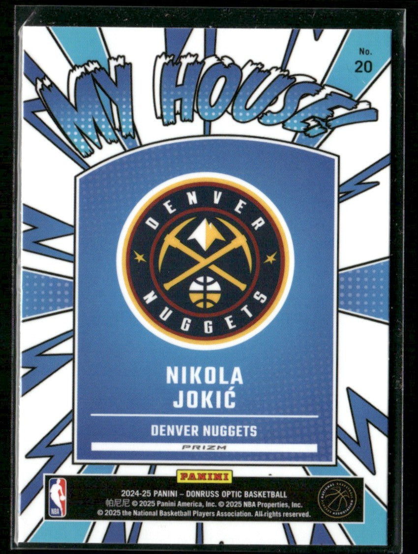 Nikola Jokic 2024 Donruss Optic My House! Purple #20 Denver Nuggets