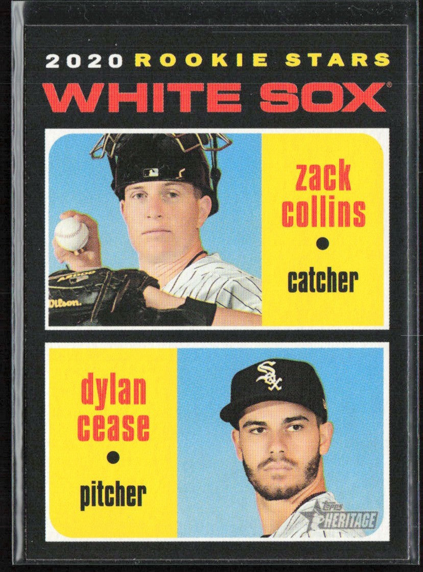 Dylan Cease/ Zack Collins 2020 Topps Heritage RC #13 Chicago White Sox