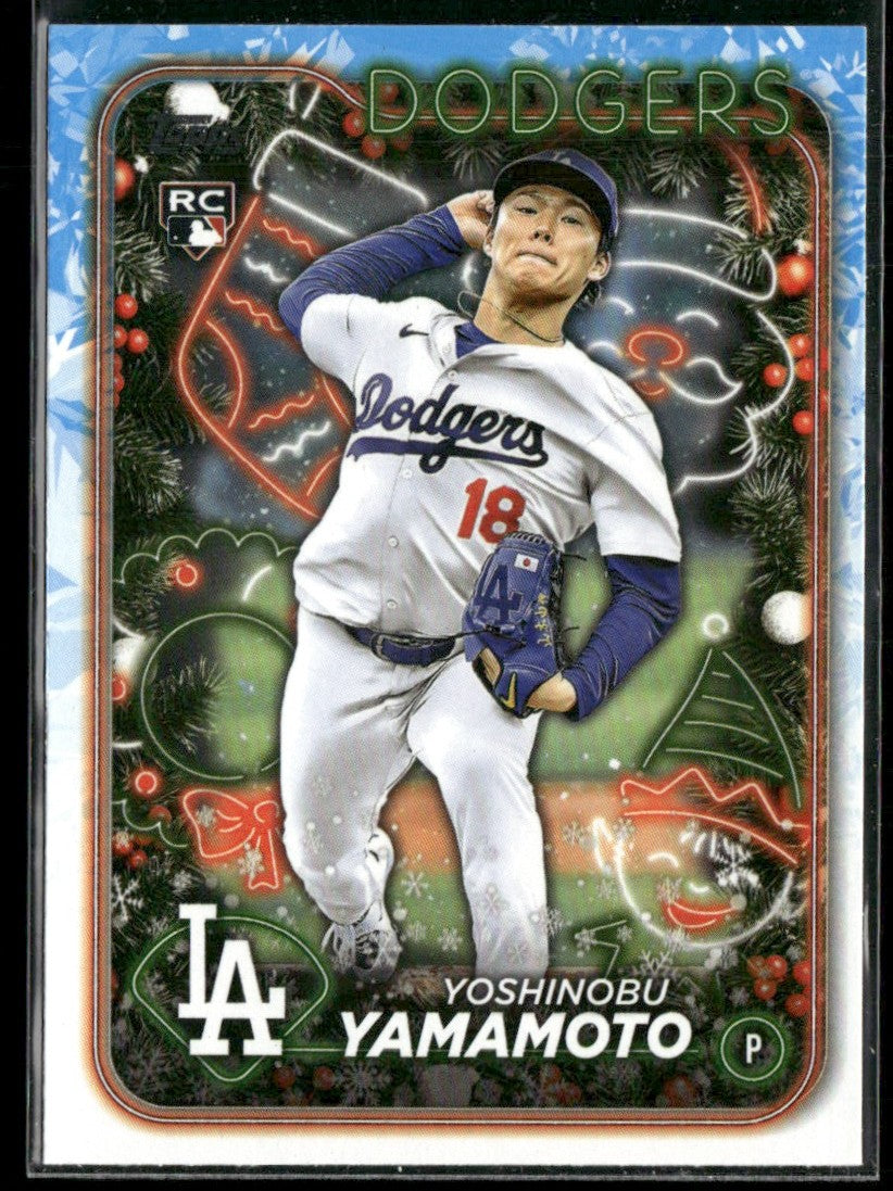 Yoshinobu Yamamoto 2024 Topps Holiday #H88 Los Angeles Dodgers