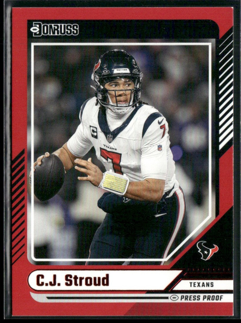C.J. Stroud 2024 Donruss Press Proof Red #210 Houston Texans