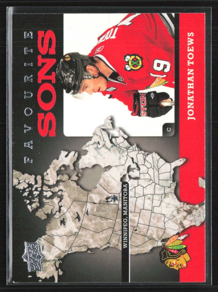Jonathan Toews 2008 Upper Deck Favourite Sons #FS10 Chicago Blackhawks