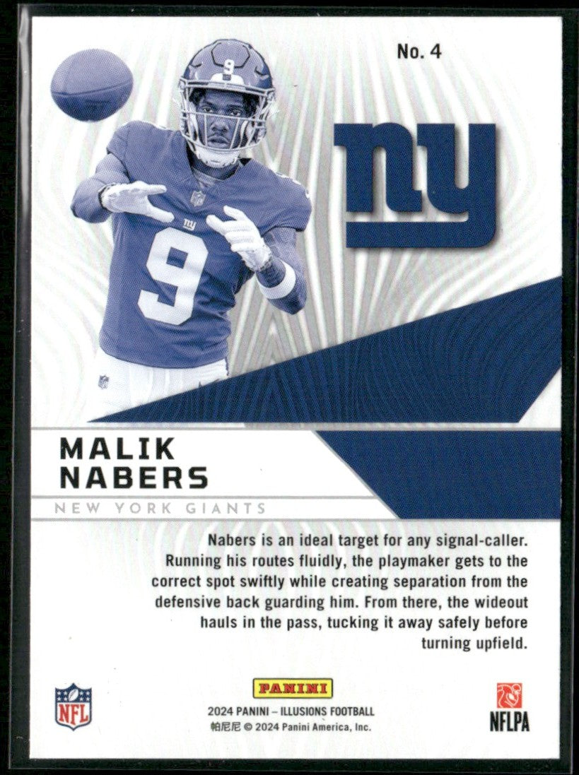 Malik Nabers 2024 Panini Illusions Amazing RC #4 New York Giants